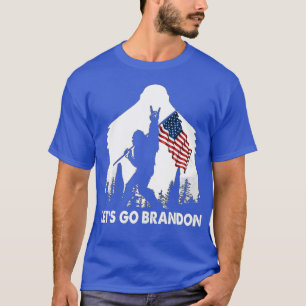 Let's Go Brandon Camping Bigfoot Rock And Roll US  T-Shirt