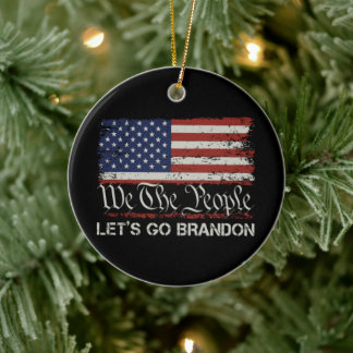 Let's Go Brandon Ceramic Tree Decoration