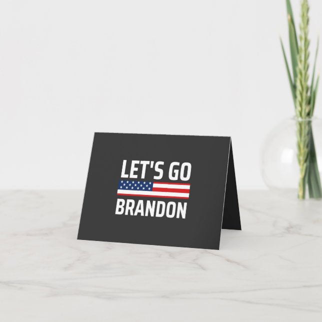 lets go brandon chant joe biden, funny lets go bra card (Front)