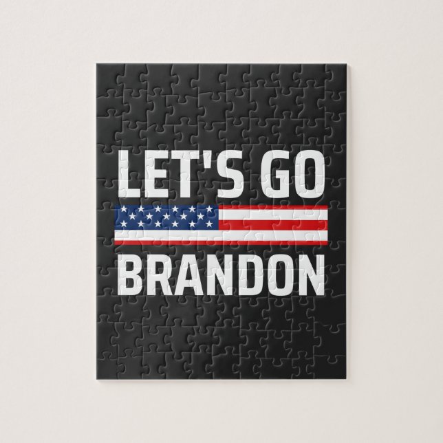 lets go brandon chant joe biden, funny lets go bra jigsaw puzzle (Vertical)
