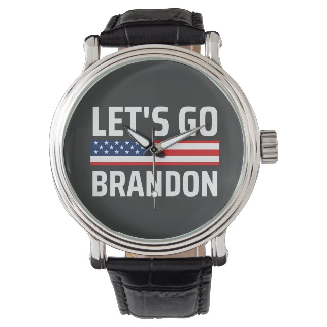 lets go brandon chant joe biden, funny lets go bra watch (Front)