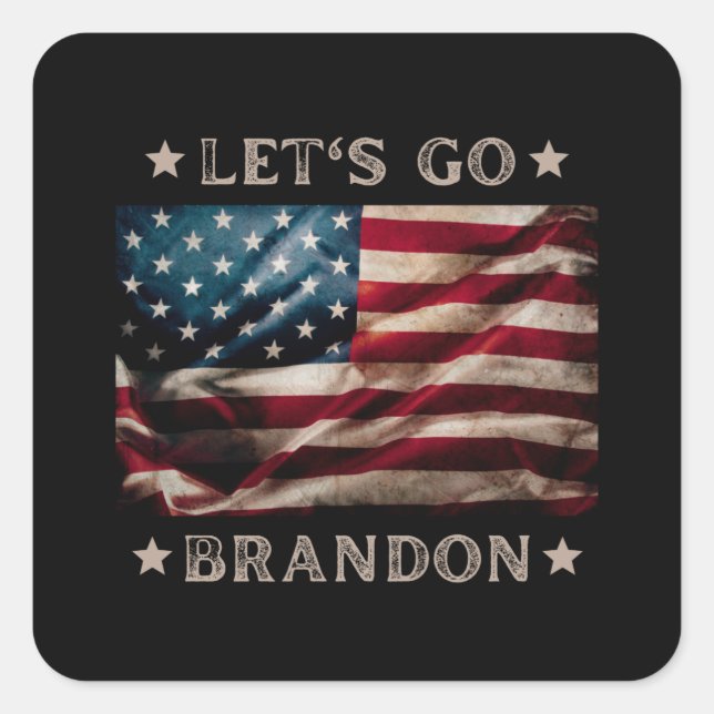 Lets Go Brandon Chant Reporter Square Sticker (Front)