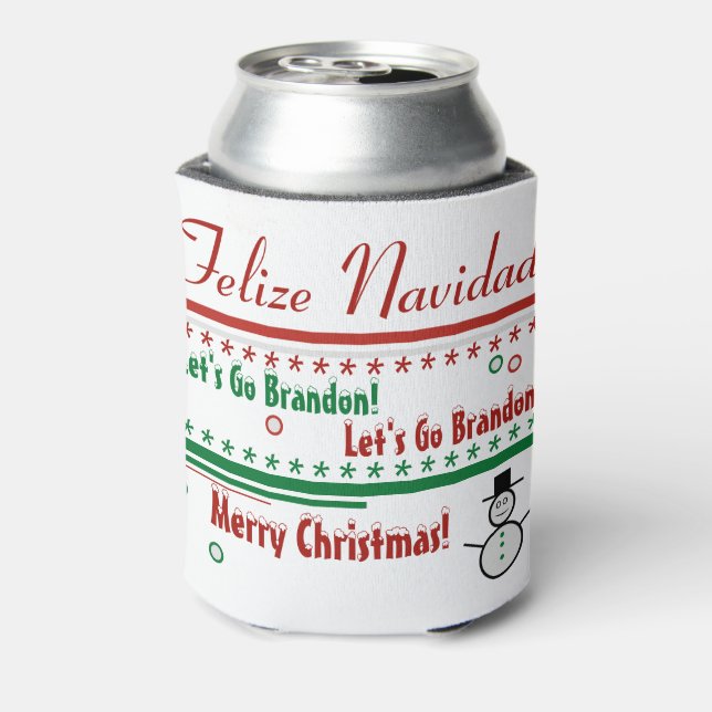 Let's Go Brandon Christmas Can Cooler (Can Back)