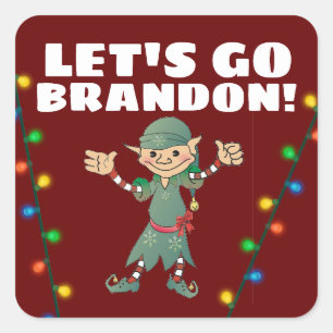 LET'S GO BRANDON! CHRISTMAS ELF STICKERS