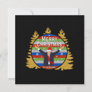 Let's Go Brandon Christmas Trump Snowflake Holiday Card