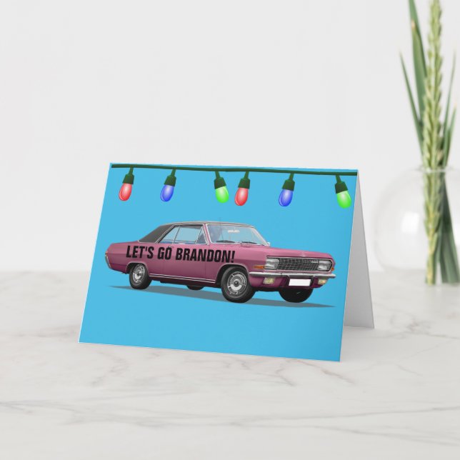 LET'S GO BRANDON! CLASSIC CAR CHRISTMAS CARDS (Front)