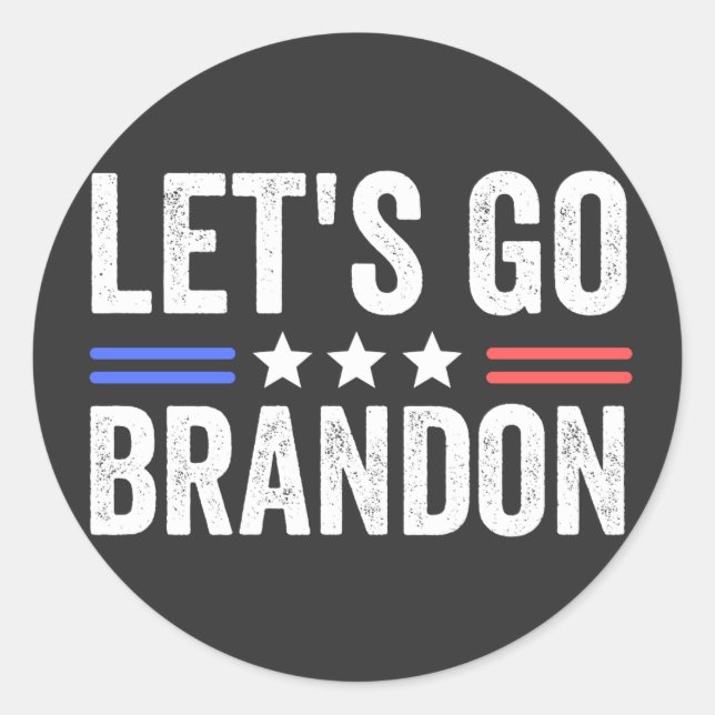 Let's Go Brandon Classic Round Sticker (Front)