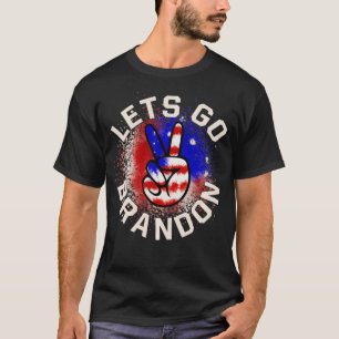 Let's Go Brandon Conservative Anti Liberal US Flag T-Shirt