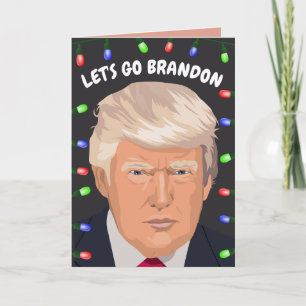 LET'S GO BRANDON DONALD TRUMP Christmas cards