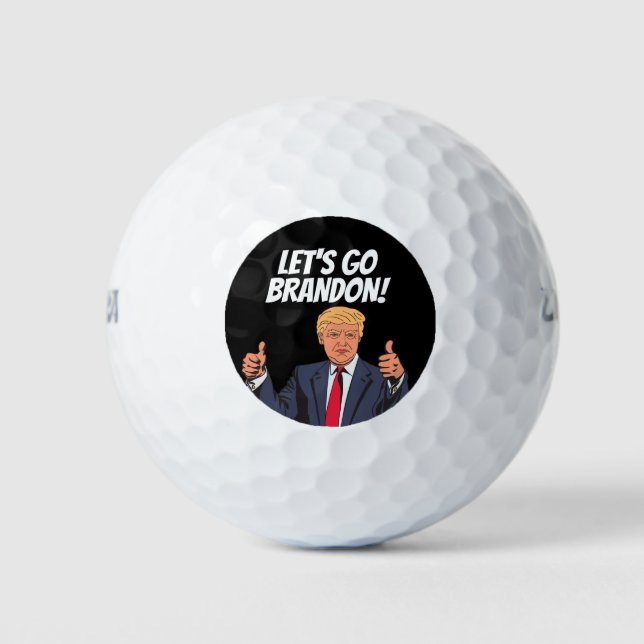 LET'S GO BRANDON DONALD TRUMP GOLF BALLS (Front)