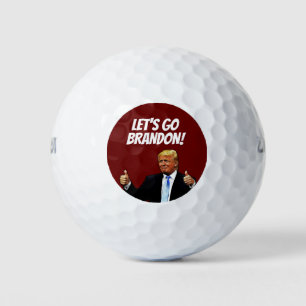 LET'S GO BRANDON DONALD TRUMP GOLF BALLS