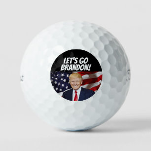 LET'S GO BRANDON DONALD TRUMP GOLF BALLS