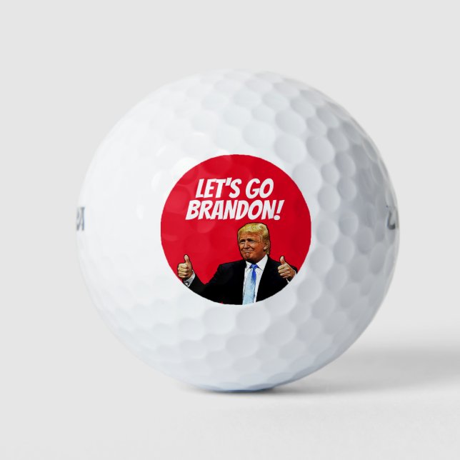 LET'S GO BRANDON DONALD TRUMP GOLF BALLS (Front)