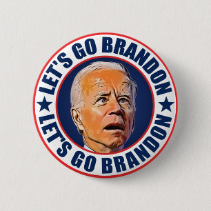 Let's Go Brandon fjb funny anti joe Biden 6 Cm Round Badge