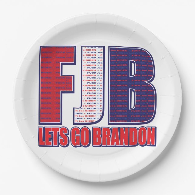 Lets Go Brandon - FJB Paper Plate (Front)