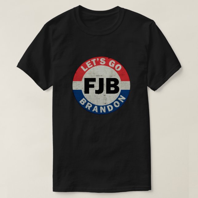 Let's Go Brandon FJB, US Flag T-Shirt (Design Front)