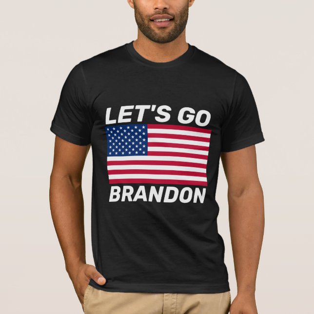 LET'S GO BRANDON! FLAG T-SHIRTS (Front)