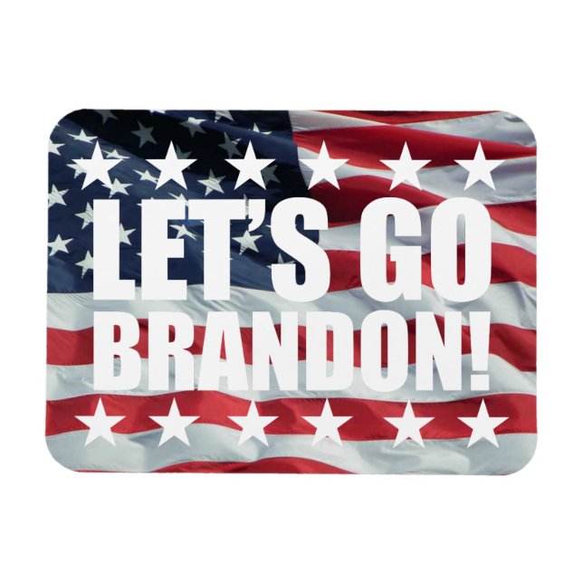LET'S GO BRANDON! [Font 2] Flexible Photo Magnet (Horizontal)