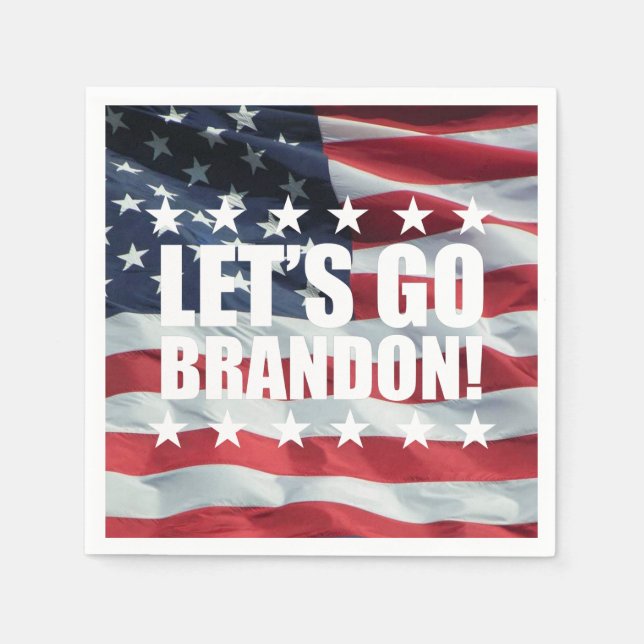LET'S GO BRANDON! [Font 2] Paper Napkins (Front)