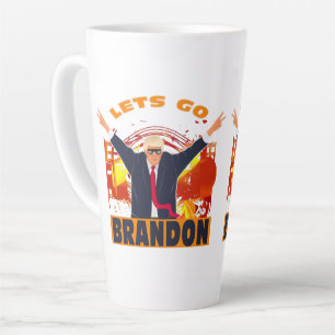 Let's Go Brandon Funny Anti Biden Trump Political Latte Mug