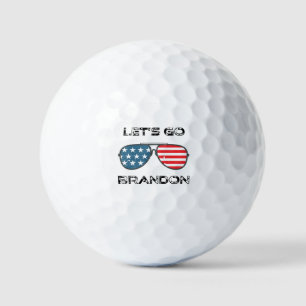 Let's Go Brandon Funny Biden Chant Flag Golf Balls