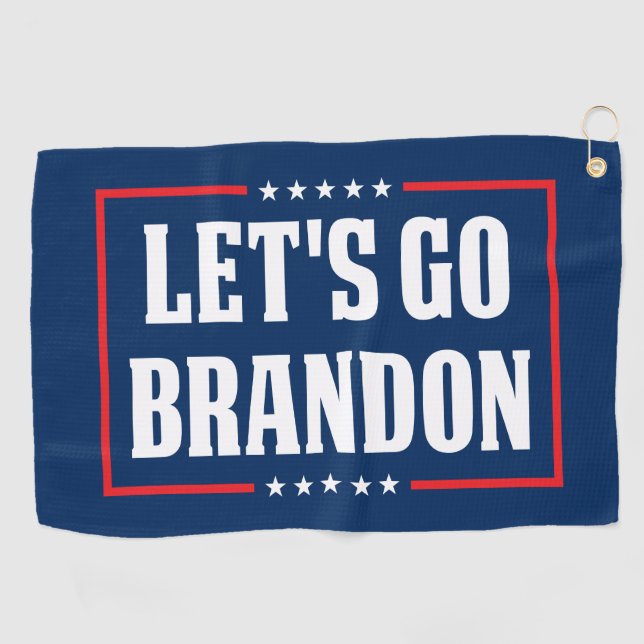 Lets Go Brandon funny Biden Pro trump 2024 Golf Towel (Horizontal)