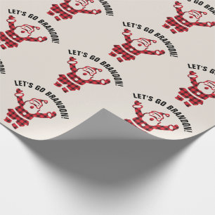 LET'S GO BRANDON! FUNNY CHRISTMAS SANTA WRAPPING PAPER