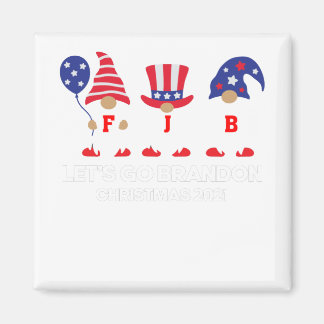 Let's Go Brandon Gnome Merry Christmas 2021 Magnet