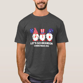 Let's Go Brandon Gnome Merry Christmas 2021 T-Shirt