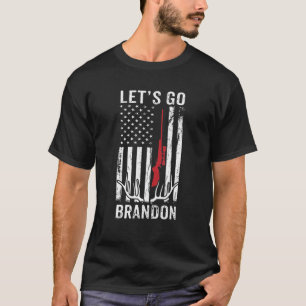 Let's Go Brandon Hunter American Flag USA Hunting T-Shirt