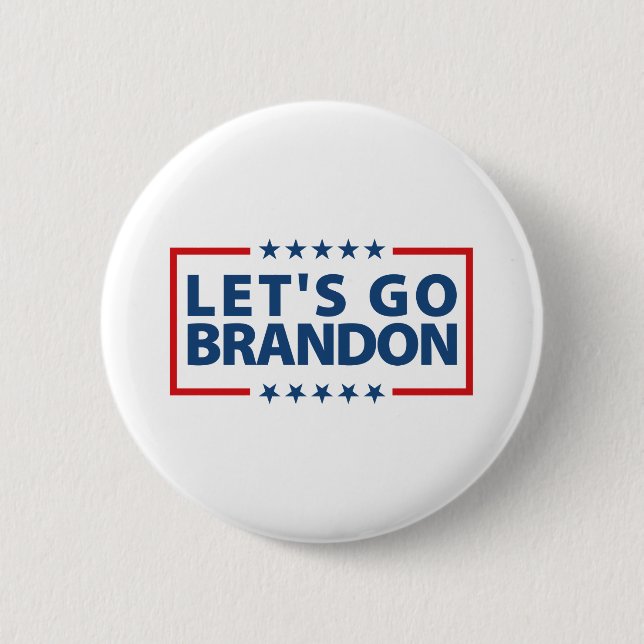 Let's Go Brandon, Joe Biden 6 Cm Round Badge (Front)