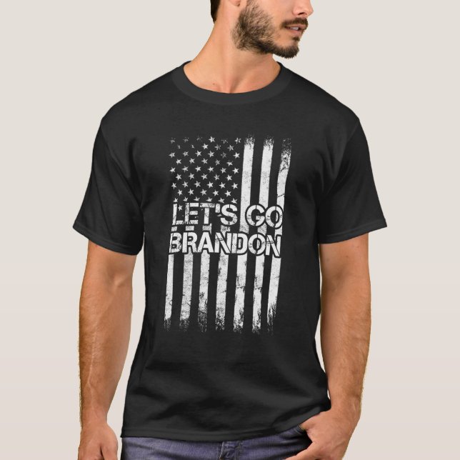 Let's Go Brandon Joe Biden Chant Impeach Biden USA T-Shirt (Front)