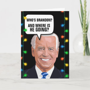 LET'S GO BRANDON JOE BIDEN FUNNY CHRISTMAS CARDS