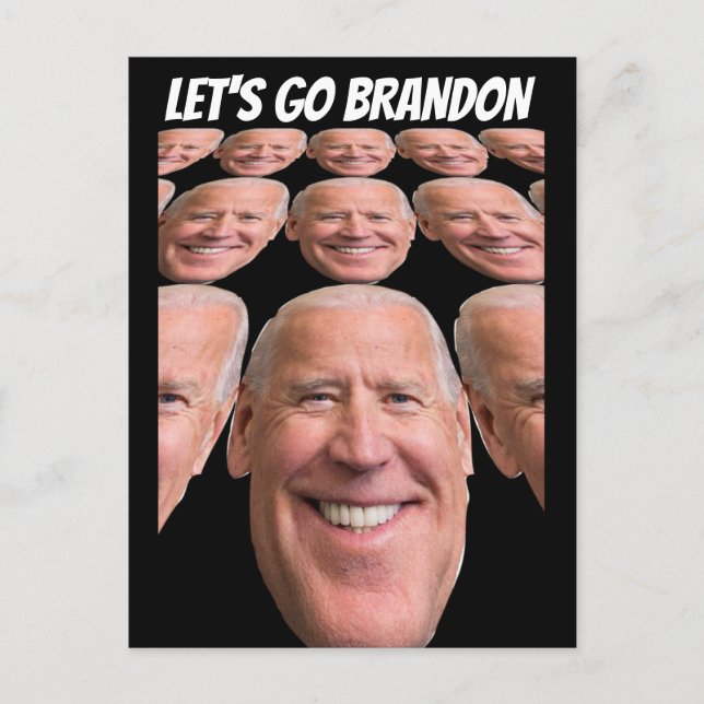 LET'S GO BRANDON JOE BIDEN FUNNY POSTCARDS (Front)
