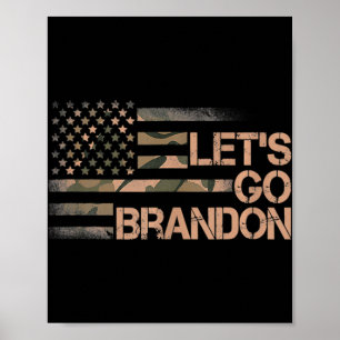 Let's Go Brandon Lets Go Brandon Camouflage Americ Poster