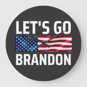 lets go brandon lets go brandon large clock
