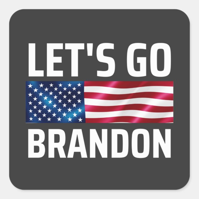 lets go brandon lets go brandon square sticker (Front)