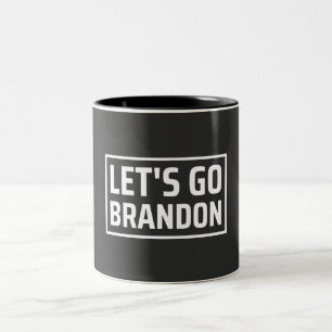 lets go brandon lets go brandon Two-Tone coffee mug