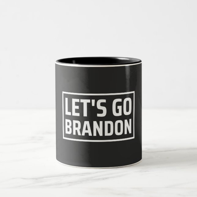 lets go brandon lets go brandon Two-Tone coffee mug (Center)