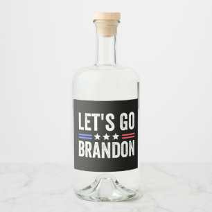 Let's Go Brandon Liquor Bottle Label