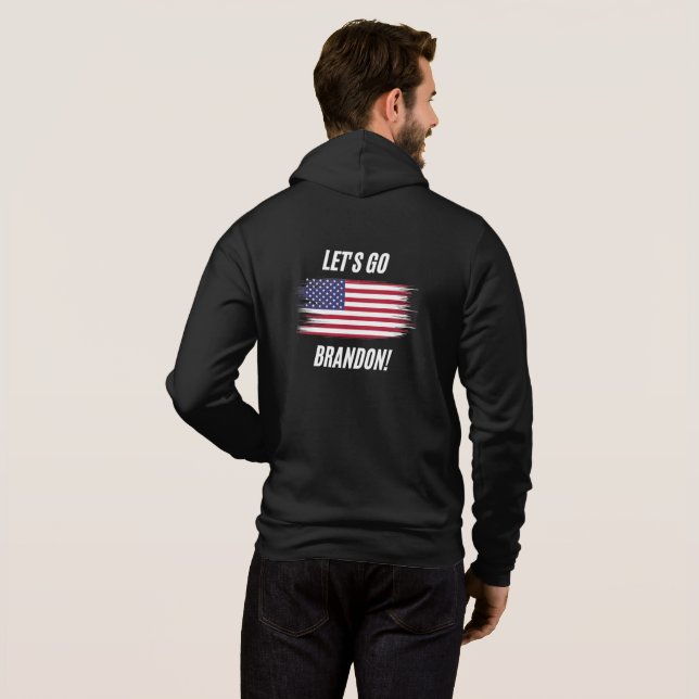 Lets Go Brandon! Men's Zip Up Sweatshirt (Back Full)