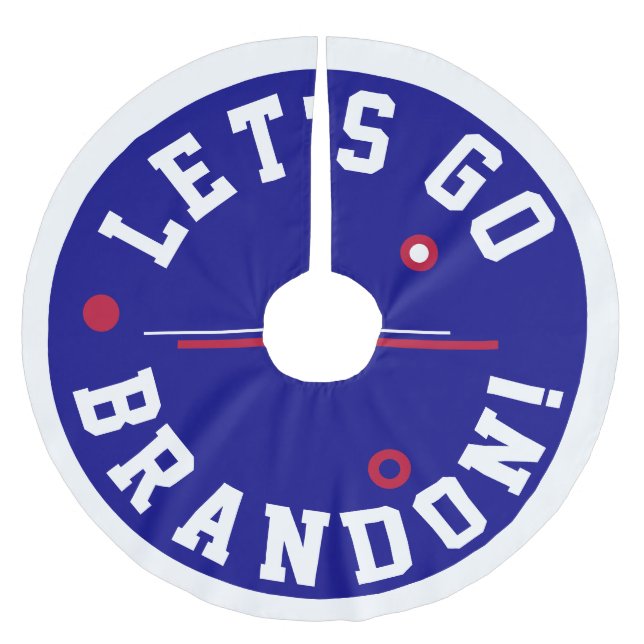 Lets go Brandon Metal Ornament Brushed Polyester Tree Skirt (Front)