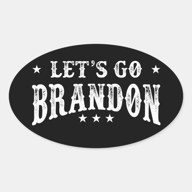 Let's Go Brandon Oval Sticker (Front)
