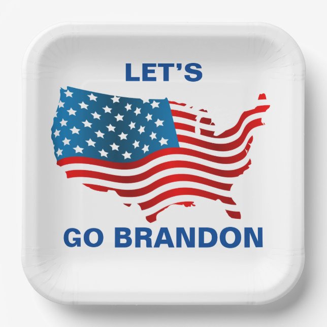 Lets Go Brandon  Paper Plate (Front)