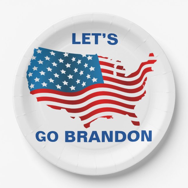 Lets Go Brandon  Paper Plates (Front)