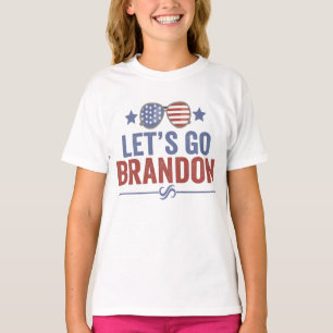 Let's go Brandon Patriotic American Sunglasses T-Shirt