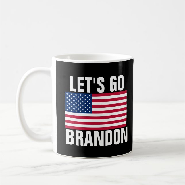 LET'S GO BRANDON PATRIOTIC COFFEE MUGS (Left)