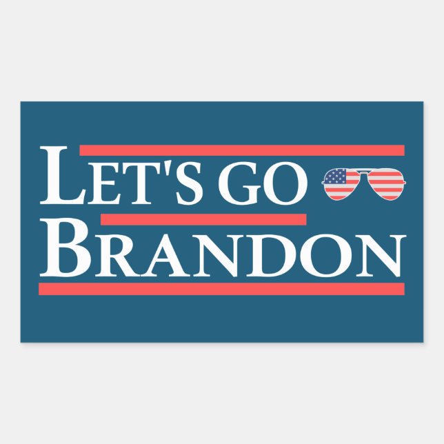 Let's Go Brandon Rectangular Sticker (Front)