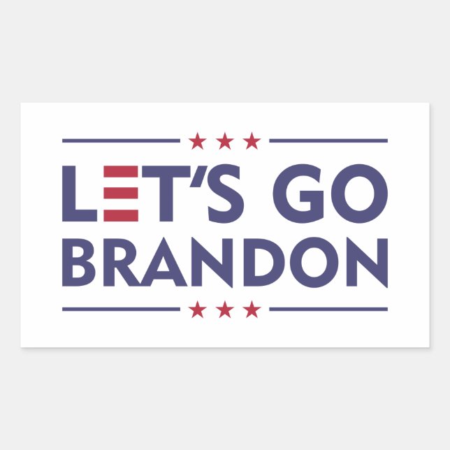 Let's Go Brandon Rectangular Sticker (Front)