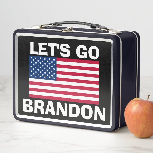 LET'S GO BRANDON RETRO METAL LUNCHBOX (In Situ)